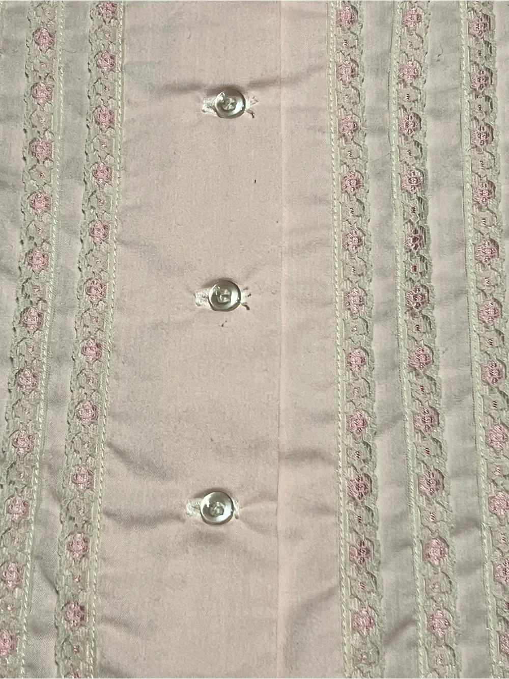 Vintage Pale Pink Lace Sleeveless Chemise Top - Picture 3 of 3